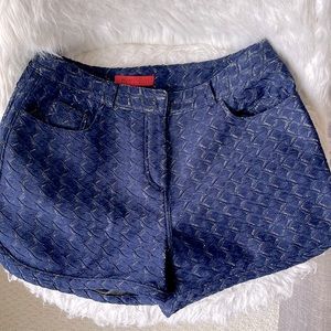 Wow couture shorts navy blue with silver